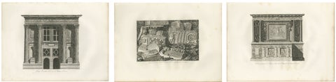 French Neoclassical Architecture Engravings Set, Château d’Écouen, 1803